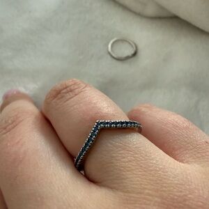 Retired Pandora Blue Wishbone Ring